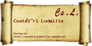 Csatári Ludmilla névjegykártya